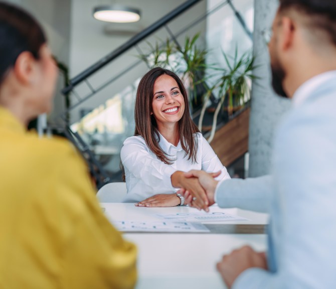 rekrytointi, mies, nainen, työnhaku, haastattelu