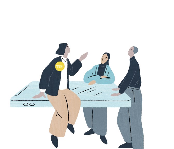 TEKin vaalit 2026, kuvitus, Outi Kainiemi.