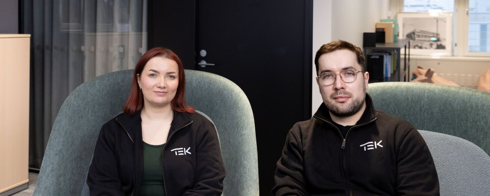 TEK's Ida Parkkinen and Owain Hopeaketo. 