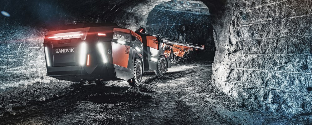 Kaivosrobotti kaivoksessa.