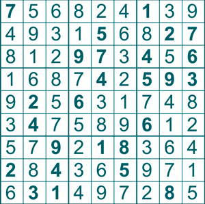 Sudoku, ratkaisu