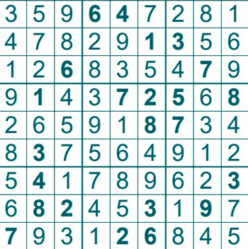 Sudoku, ratkaisu