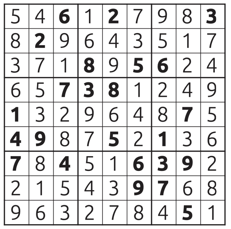Sudokun ratkaisu 2023 lehti numero 2.