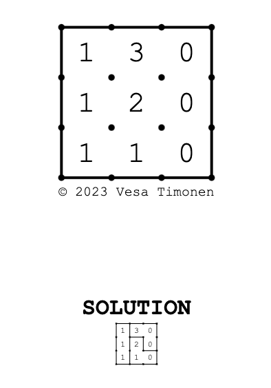 Divisium-3, helppo 3 x 3.