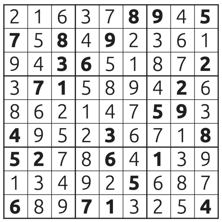 Sudokun ratkaisu 2023 lehti numero 3.