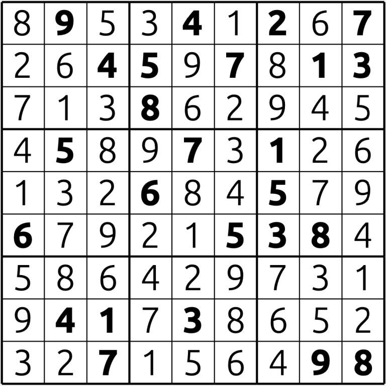 Sudokun ratkaisu 2023 lehti numero 5.