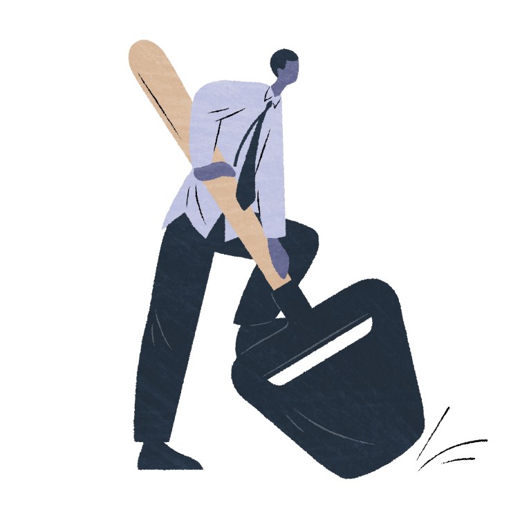 Piirretty hahmo jolla on kädessään juustohöylä.