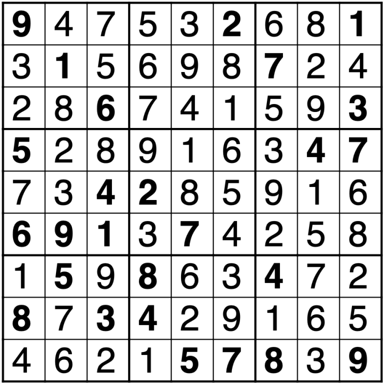 TEK-lehden 2/26 sudokun ratkaisu.