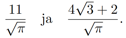 TEK 1/26 pulman 2 osa ratkaisua.