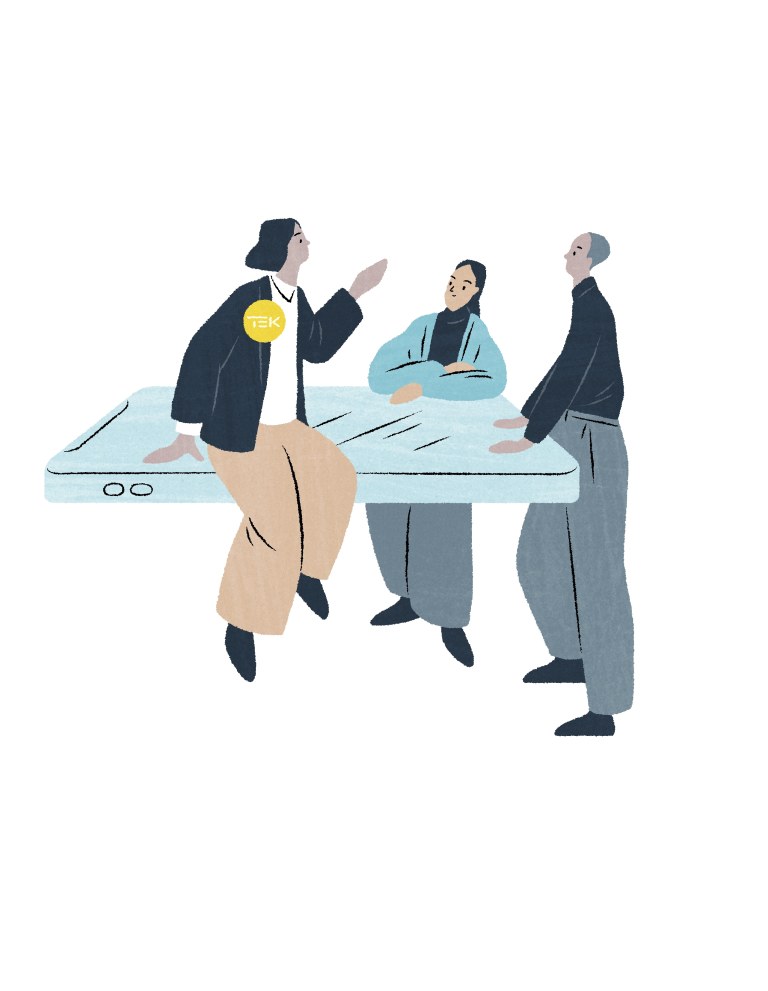 TEKin vaalit 2026, kuvitus, Outi Kainiemi.