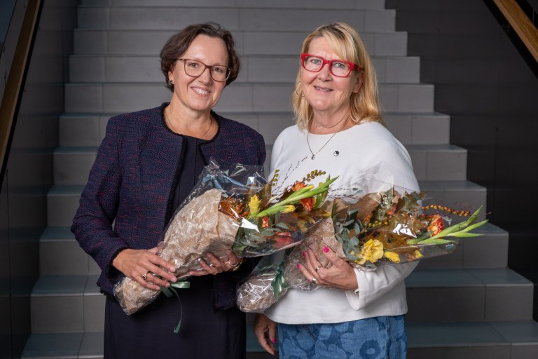 Valtuuston pj Lotta Forssell ja varapj Kristiina Hartikainen 2026.