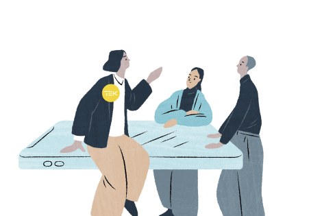 TEKin vaalit 2026, kuvitus, Outi Kainiemi.