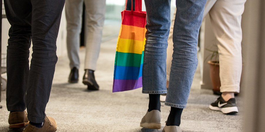 students walking