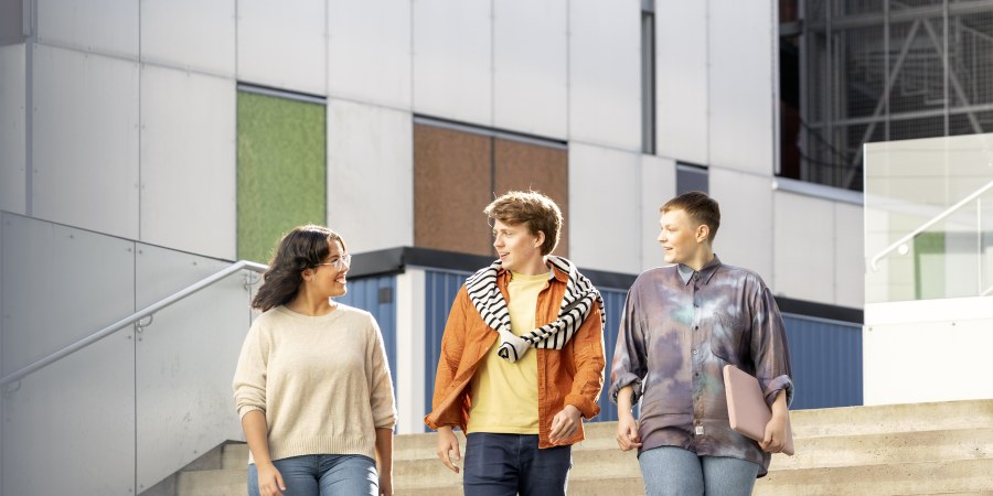 Students walking